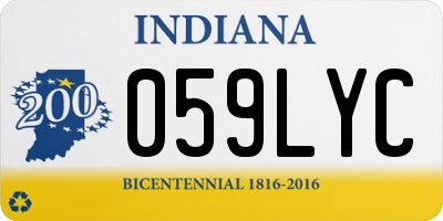 IN license plate 059LYC