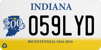 IN license plate 059LYD