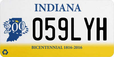 IN license plate 059LYH