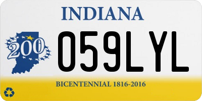IN license plate 059LYL