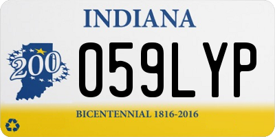 IN license plate 059LYP