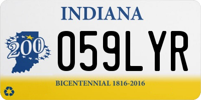 IN license plate 059LYR