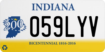 IN license plate 059LYV