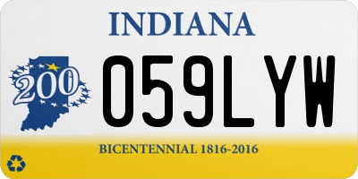 IN license plate 059LYW