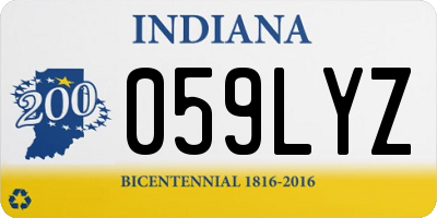 IN license plate 059LYZ