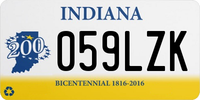 IN license plate 059LZK