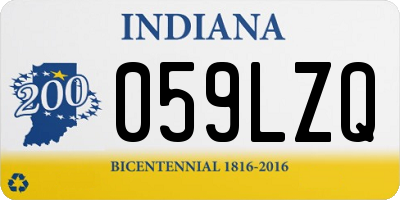 IN license plate 059LZQ