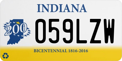 IN license plate 059LZW