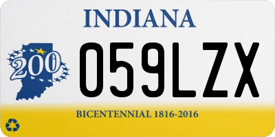 IN license plate 059LZX