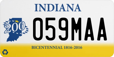 IN license plate 059MAA