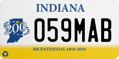 IN license plate 059MAB
