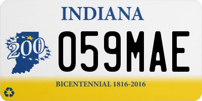 IN license plate 059MAE
