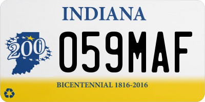 IN license plate 059MAF