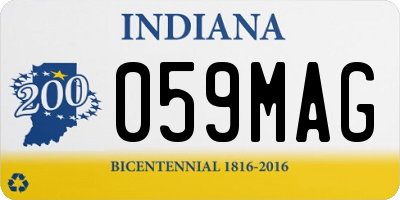 IN license plate 059MAG