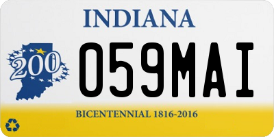 IN license plate 059MAI