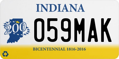 IN license plate 059MAK