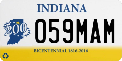 IN license plate 059MAM