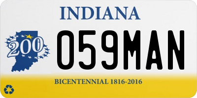 IN license plate 059MAN