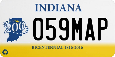 IN license plate 059MAP