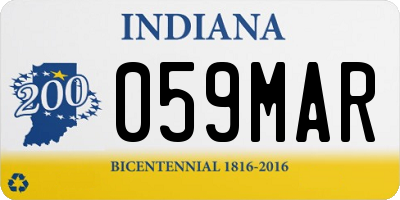 IN license plate 059MAR