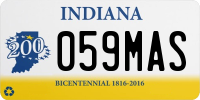 IN license plate 059MAS
