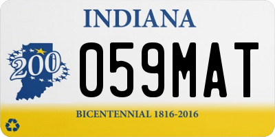 IN license plate 059MAT