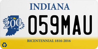 IN license plate 059MAU