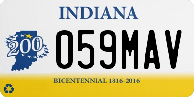 IN license plate 059MAV