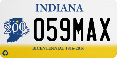 IN license plate 059MAX