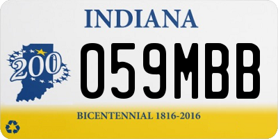 IN license plate 059MBB