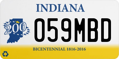 IN license plate 059MBD