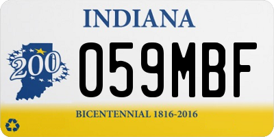 IN license plate 059MBF