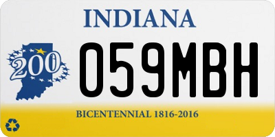 IN license plate 059MBH