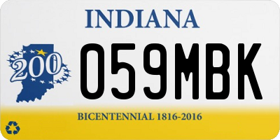 IN license plate 059MBK