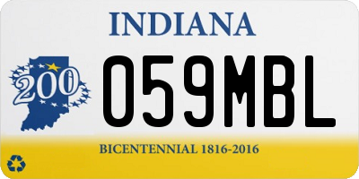 IN license plate 059MBL