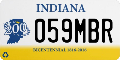 IN license plate 059MBR