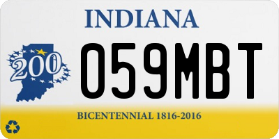 IN license plate 059MBT