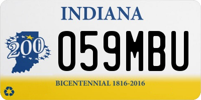 IN license plate 059MBU