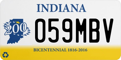 IN license plate 059MBV
