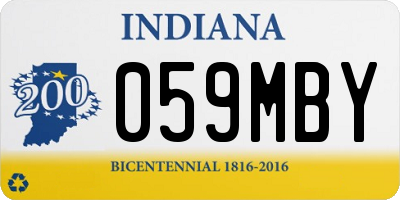 IN license plate 059MBY