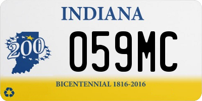 IN license plate 059MC