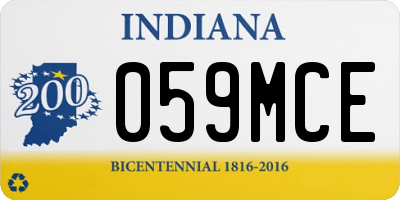 IN license plate 059MCE
