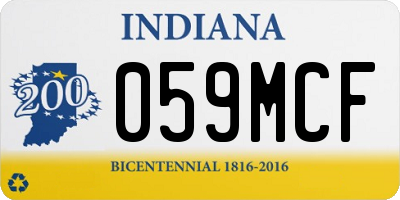 IN license plate 059MCF