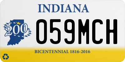 IN license plate 059MCH