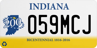 IN license plate 059MCJ