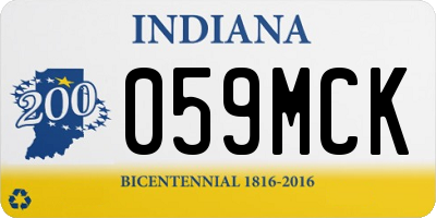 IN license plate 059MCK
