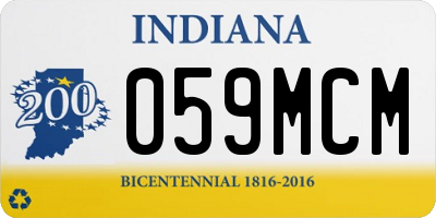 IN license plate 059MCM