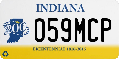 IN license plate 059MCP