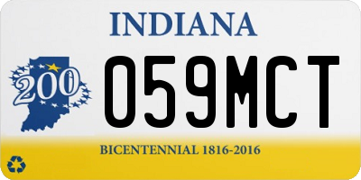 IN license plate 059MCT