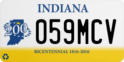 IN license plate 059MCV